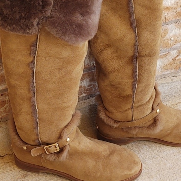 Jimmy Choo Tan Over the Knee Boots Suede - Picture 12 of 12